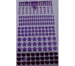 259 Buegelpailletten Formen Mix hologramm lila